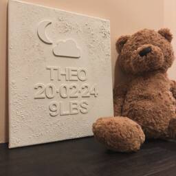 To The Moon & Back - Textured Nursery Wall Art 3D Canvas Nursery/ Bedroom D??cor. Made To Order - thumbnail 2