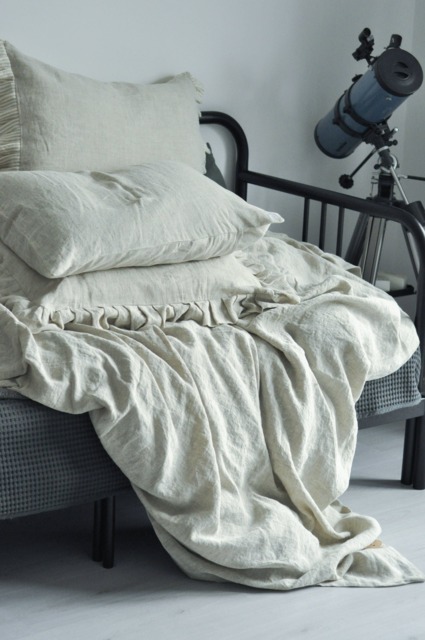 Natural Linen Duvet Cover Simple , Handmade, Luxury Softened, Linen King, Queen. Extra Fast Shipping - image 1