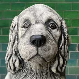 Concrete Cocker Spaniel Statue Stone Dog Sculpture Outdoor Pet Figurine Cement Memorial Ornament Garden Decor Handmade Yard Art - thumbnail 3