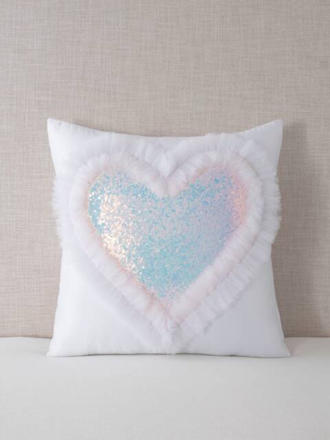 Iridescent Unicorn Heart Pillow 18x18, 20x20 - Made To Order - image 1