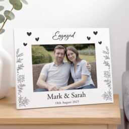 Engagement Photo Frame, 6x4 7x5 Printed Personalised Gifts, Engaged Couple Gift, Picture Frame - thumbnail 2