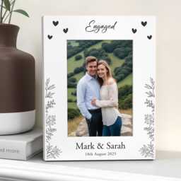 Engagement Photo Frame, 6x4 7x5 Printed Personalised Gifts, Engaged Couple Gift, Picture Frame - thumbnail 1