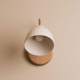 White Flex Wall Light in Brass/Nickel, Ceramic & Oak - Small Element - thumbnail 2