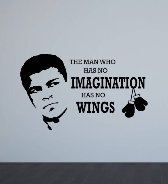 Muhammad Ali Quote Wall Decal Boxer Poster Motivational Sign Gym Vinyl Sticker Boxers Gifts Fitness Decor Inspirational Boxing Art 5-02 - image 1