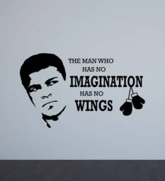 Muhammad Ali Quote Wall Decal Boxer Poster Motivational Sign Gym Vinyl Sticker Boxers Gifts Fitness Decor Inspirational Boxing Art 5-02 - thumbnail 1