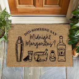 Did Someone Say Midnight Margaritas? Doormat - Practical Magic Inspired Mat Witchy Welcome Rug Fun Halloween Decor Girls Night Gift - thumbnail 1