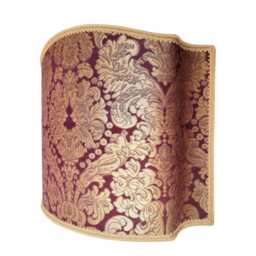 Venetian Lamp Shade Rubelli Tebaldo Amethyst Silk Brocatelle Fabric Half Lampshade - Handmade in Italy - thumbnail 3