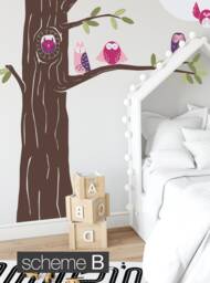 Forest Owls Tree Wall Decals Nature Nursery Decor