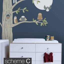 Forest Owls Tree Wall Decals Nature Nursery Decor - thumbnail 3