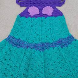 Crocheted Princess Dress Blanket Pretend Play Throw, Toddler To Adult - thumbnail 2