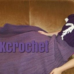 Crocheted Princess Dress Blanket Pretend Play Throw, Toddler To Adult - thumbnail 4