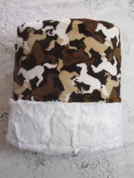 Rts Horses Minky Cowboy Blanket - 61 X 61 - thumbnail 1
