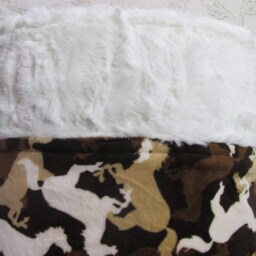 Rts Horses Minky Cowboy Blanket - 61 X 61 - thumbnail 2