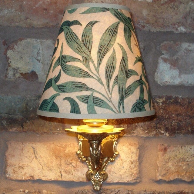 William Morris Willow Bough - Medium Handmade Candle Clip Lampshade Wall/Base - image 1