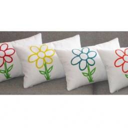 Red Animated Flower Decorative Throw Pillow Cover/Case Cushion 12x18 - thumbnail 2