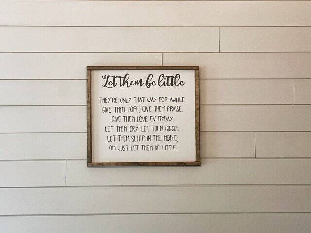 Let Them Be Little Sign, Nursery Wall Art, Rustic Decor, Baby Shower Gift, Wood Sign Nursery - image 1