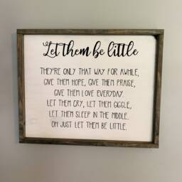 Let Them Be Little Sign, Nursery Wall Art, Rustic Decor, Baby Shower Gift, Wood Sign Nursery - thumbnail 3