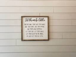 Let Them Be Little Sign, Nursery Wall Art, Rustic Decor, Baby Shower Gift, Wood Sign Nursery - thumbnail 1