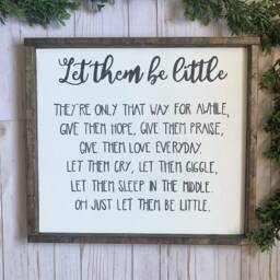 Let Them Be Little Sign, Nursery Wall Art, Rustic Decor, Baby Shower Gift, Wood Sign Nursery - thumbnail 2