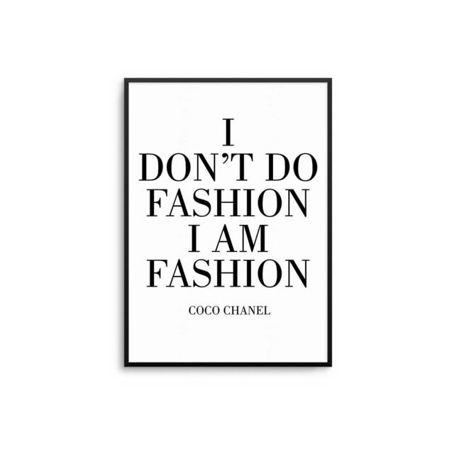 I Don't Do Fashion Quote Print Minimalist Wall Art - image 1