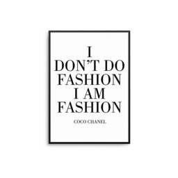 I Don't Do Fashion Quote Print Minimalist Wall Art - thumbnail 1