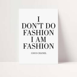 I Don't Do Fashion Quote Print Minimalist Wall Art - thumbnail 2