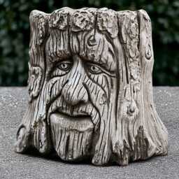 Stone Planter Tree Sculpture Concrete Flower Pot Figurine Cement Plant Statue Outdoor Garden Decoration Front Door Handmade - thumbnail 3