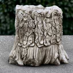 Stone Planter Tree Sculpture Concrete Flower Pot Figurine Cement Plant Statue Outdoor Garden Decoration Front Door Handmade - thumbnail 4