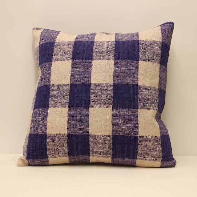 Home Decor Pillow, Bohemian Kilim 20x20 Anatolian Coastal Tribal Nomadic Pillow Cover, 4Ef-248 - image 1