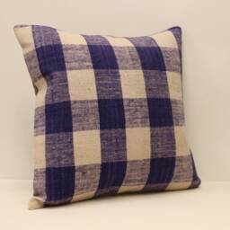 Home Decor Pillow, Bohemian Kilim 20x20 Anatolian Coastal Tribal Nomadic Pillow Cover, 4Ef-248 - thumbnail 2