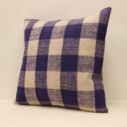Home Decor Pillow, Bohemian Kilim 20x20 Anatolian Coastal Tribal Nomadic Pillow Cover, 4Ef-248 - thumbnail 3