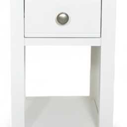 Painted Bedside Table With Oak Top, Solid Wood Side Table, Assembled - thumbnail 3