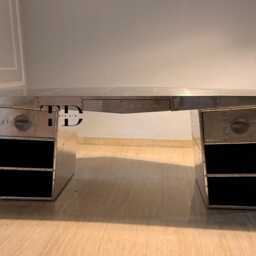 Tieetdye Aviator Desk Aluminum Office With Airplane Inspired Design - thumbnail 3