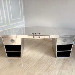 Tieetdye Aviator Desk Aluminum Office With Airplane Inspired Design - thumbnail 4