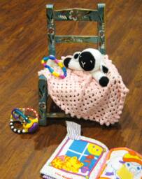 Crochet Lamb Lovey - Baby Security Blanket With Stuffed Animal Sleepy Lovie Super Soft