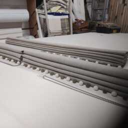 Natural Grey Linen Fabric Sample, Roman Blind Material - thumbnail 3