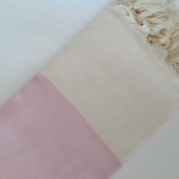 Elegant Pink Turkish Towel Handwoven Organic Cotton Peshtemal - thumbnail 2