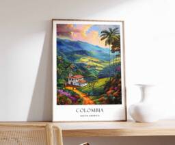 Colombia Poster, Home Decor, Travel Art, South American Wall America Gift, Poster - thumbnail 1