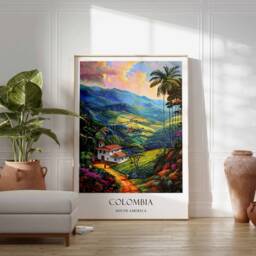 Colombia Poster, Home Decor, Travel Art, South American Wall America Gift, Poster - thumbnail 2