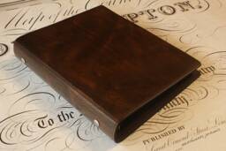 A5 Dark Brown Leather 6 Ring Binder, Full Grain Presentation Folder, Planner, Filofax Compatible Organiser, Free Personalisation - thumbnail 1