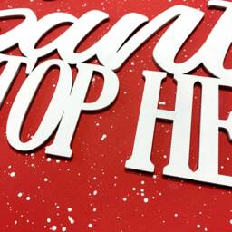Santa Stop Here Door Hanger - Christmas Porch Decor Front Sign Wall Hanging For - thumbnail 2