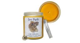 Iron Pyrite Crystal Candle Citron & Mandarin Scented Soy Candle - thumbnail 1