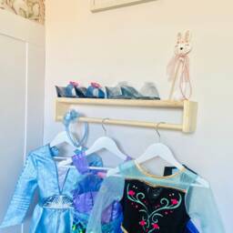 Handmade Nursery Rail Shelf Montessori Decor, Sustainable Wood - thumbnail 3