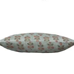G.p & J Baker Poppy Sprig Aqua/Blush Double Sided Cushion Cover Pillow - thumbnail 3