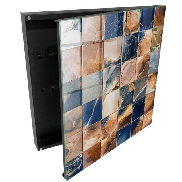 Marble Mosaic Key Cabinet For Home, Brown Box Wall, Modern Backgrounds & Patterns, Lovers Of Elegant Interiors - image 1