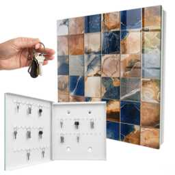Marble Mosaic Key Cabinet For Home, Brown Box Wall, Modern Backgrounds & Patterns, Lovers Of Elegant Interiors - thumbnail 2