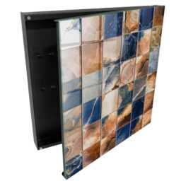 Marble Mosaic Key Cabinet For Home, Brown Box Wall, Modern Backgrounds & Patterns, Lovers Of Elegant Interiors - thumbnail 1