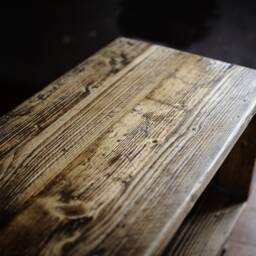 Reclaimed Wood Record Player Stand Mid-Century Media Console With Hairpin Legs - thumbnail 3