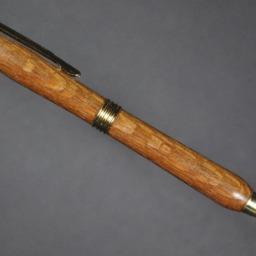 Custom Wooden Pen Lacewood With Gold Fittings - thumbnail 3