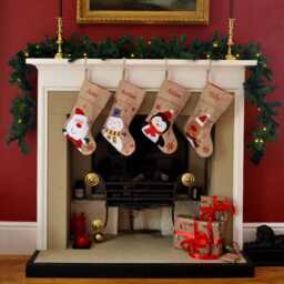 Personalised Embroidered Christmas Stocking Rustic Hessian With Name - Santa, Snowman, Penguin Or Reindeer Design UK Gift - thumbnail 2